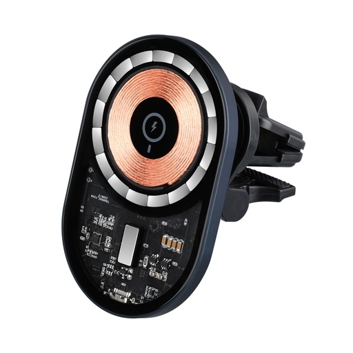 [1217] X9F Transparent Magnetic Air Vent Wireless Car Charger.