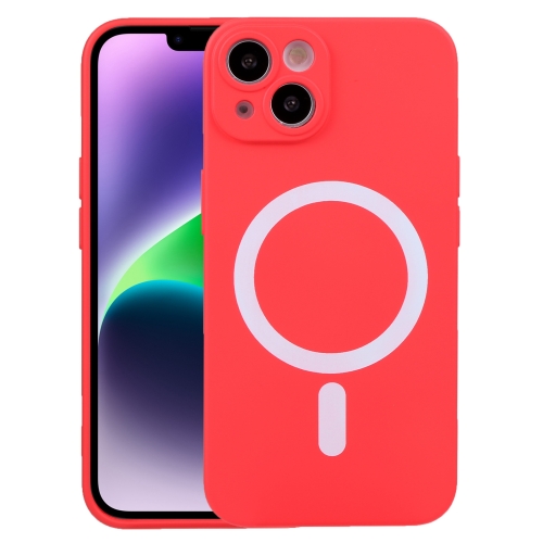 For iPhone 15 Plus Liquid Silicone Magsafe Phone Case.