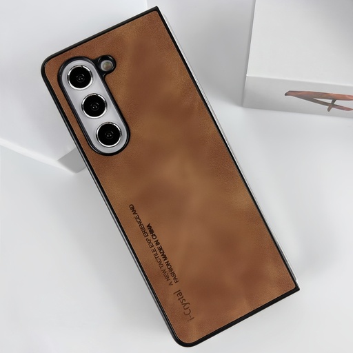 For Samsung Galaxy Z Fold5 i.Crystal Lambskin Folding Phone Case.